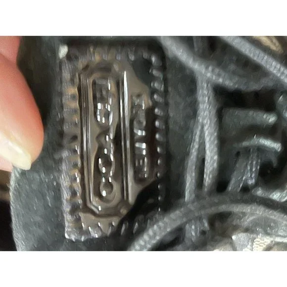 Women’s COACH Remonna shoes black size 7.5 Grey Logo Some Wear - Picture 4 of 5